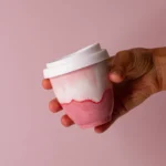Raspberry Beret Ceramic Travel Cup